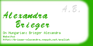 alexandra brieger business card